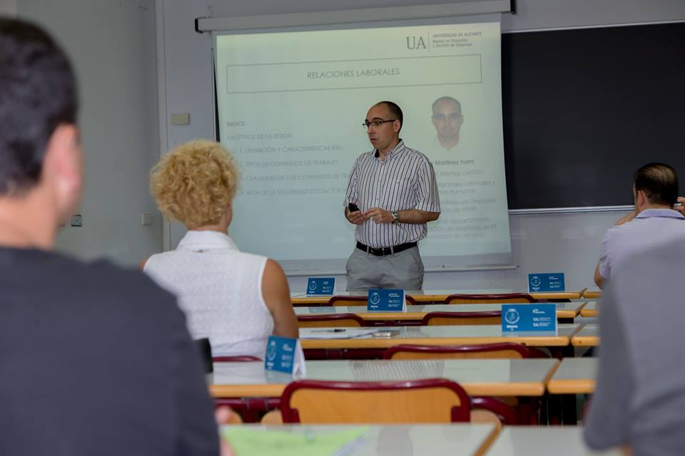 Eloy Martinez Parra tipos de contrato MDE Master empresa UA